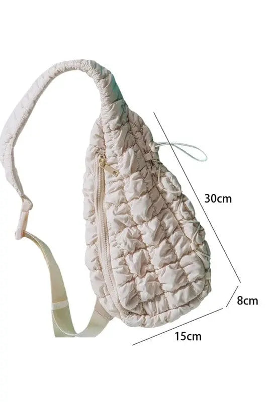 Quilted Drawstring Jennie Sling Bag sling bag Poet Street Boutique