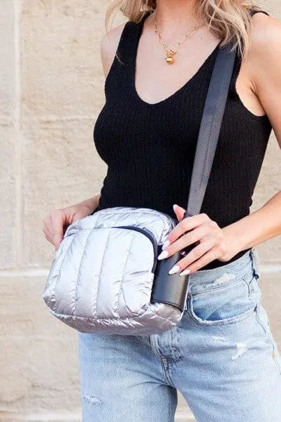 River Metallic Puffer Crossbody puffer crossbody Poet Street Boutique