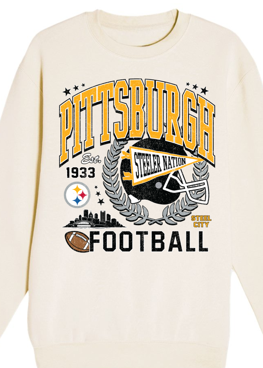 Pittsburgh Football Sweatshirt | Steel City Game Day Crewneck