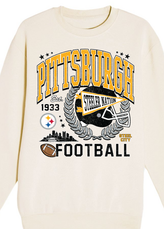 Pittsburgh Football Sweatshirt | Steel City Game Day Crewneck