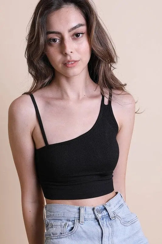Shoulder Strap Brami Top cropped brami Poet Street Boutique Black XS/S