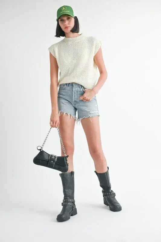 SLEEVELESS SWEATER TOP Emory Park