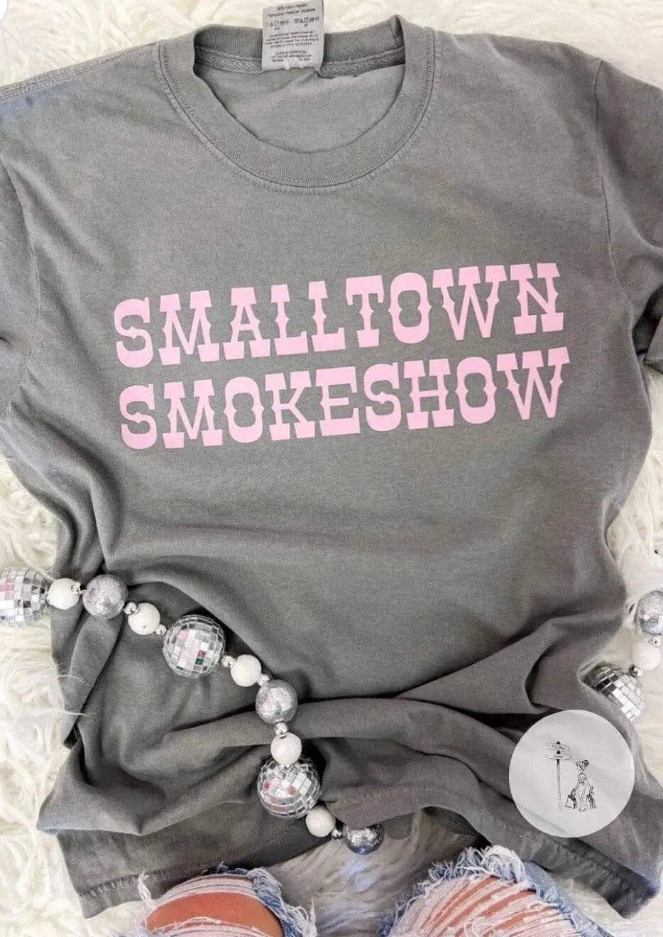 Smalltown Smokeshow Graphic Tee graphic tee Poet Street Boutique pepper Small