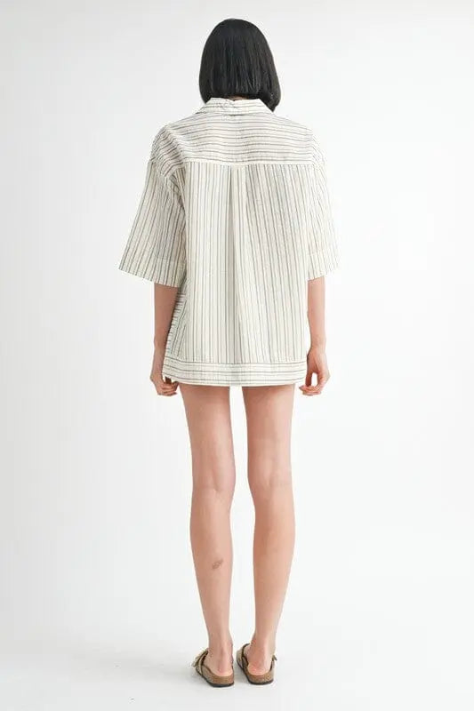 STRIPE OVERSIZED TUNIC TOP Emory Park