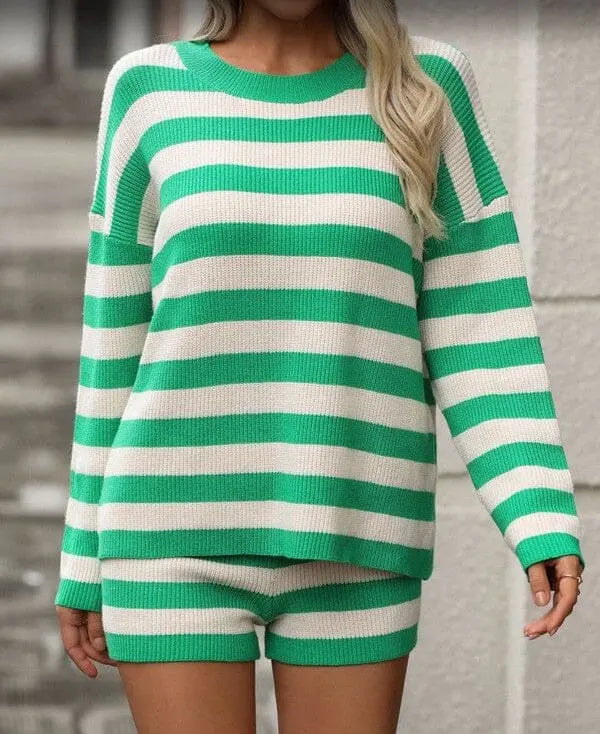 Striped long sleeve 2 piece set Miss Sparkling