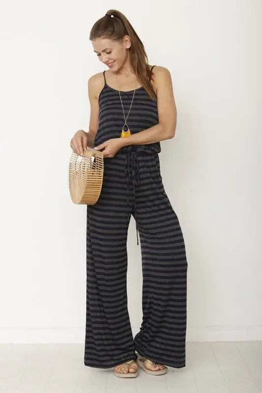 Summertime Stripe Jumpsuit striped jumpsuit Poet Street Boutique