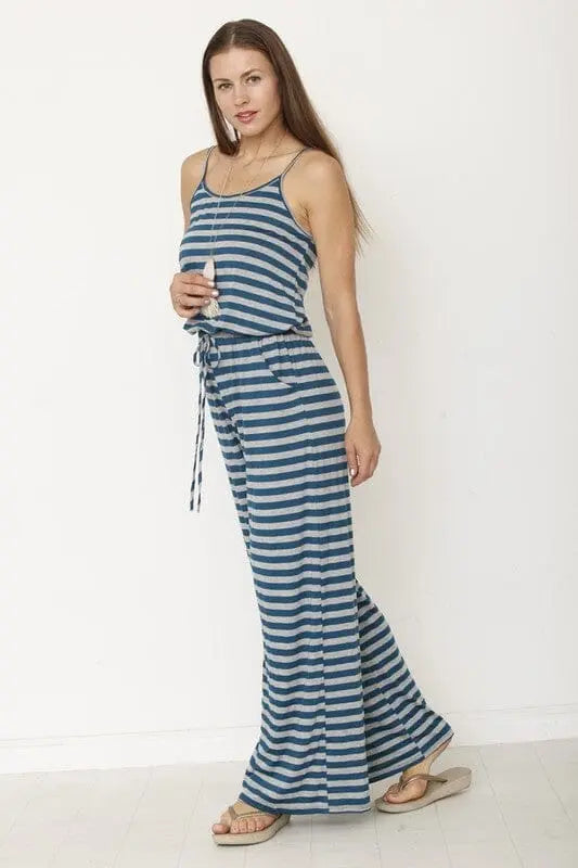 Summertime Stripe Jumpsuit striped jumpsuit Poet Street Boutique