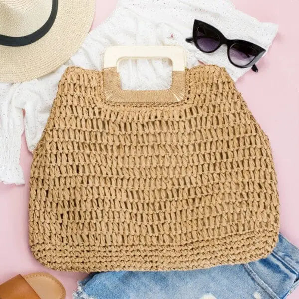Sunset Dreams Straw Tote Aili's Corner