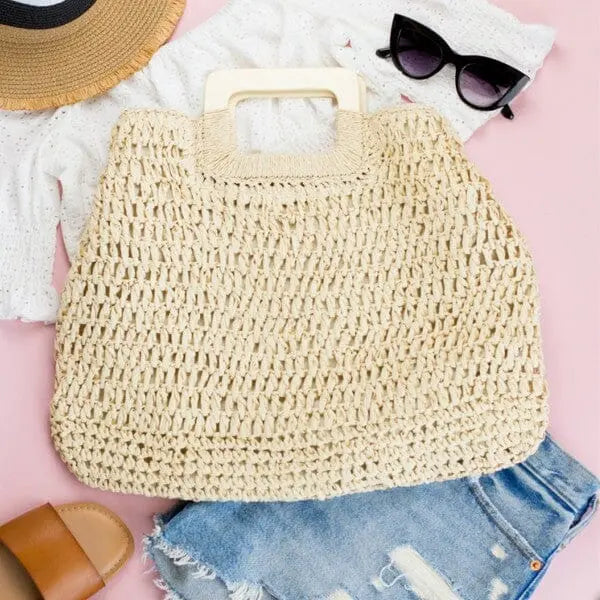 Sunset Dreams Straw Tote Aili's Corner