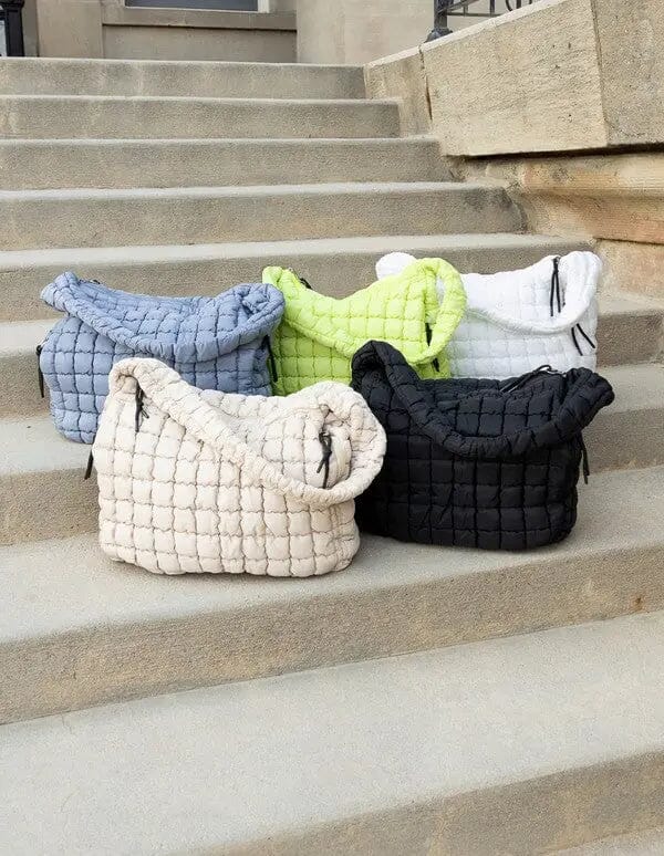 Taylor Quilted Puffer Tote FP inspired puffer bag Poet Street Boutique