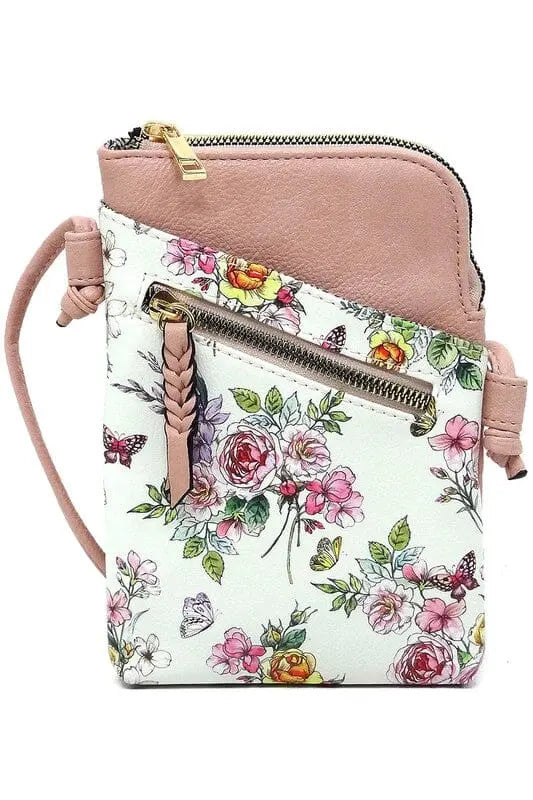 Today Is Easy Mini Crossbody Bag convertible crossbody Poet Street Boutique BLUSH/FLOWER one