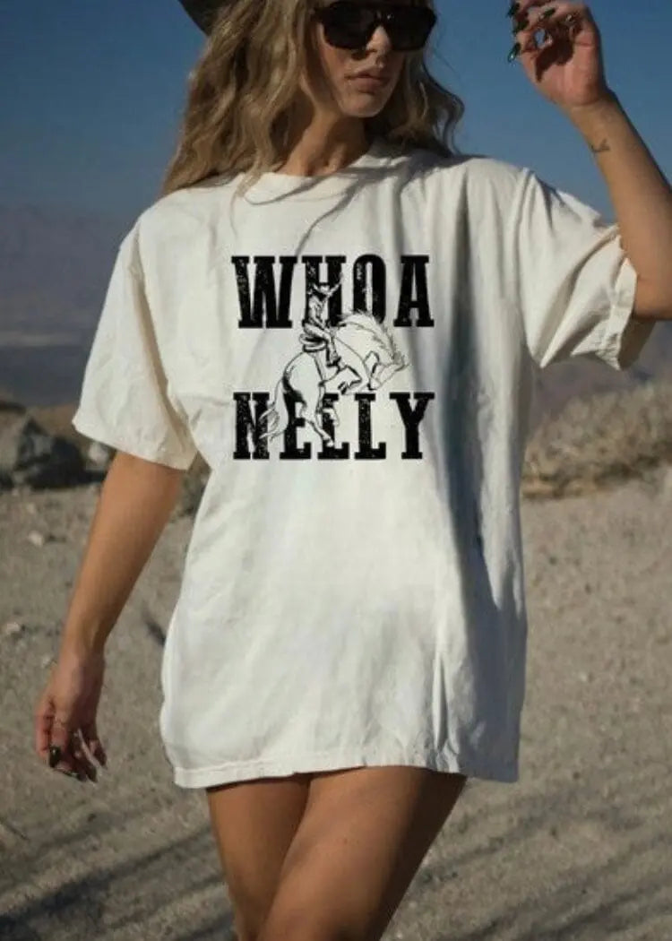 Whoa Nelly Graphic Tee graphic cowboy tee Poet Street Boutique