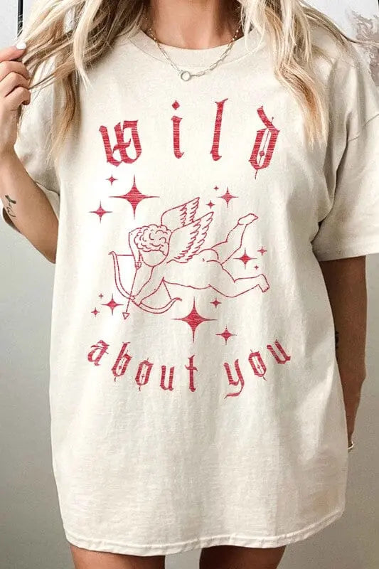 Wild About You Oversized Tee graphic tee Poet Street Boutique SAND S/M
