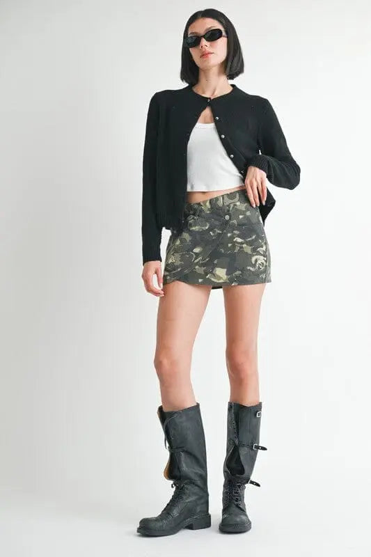 WRAPPED MINI SKIRT WITH BUTTON Emory Park