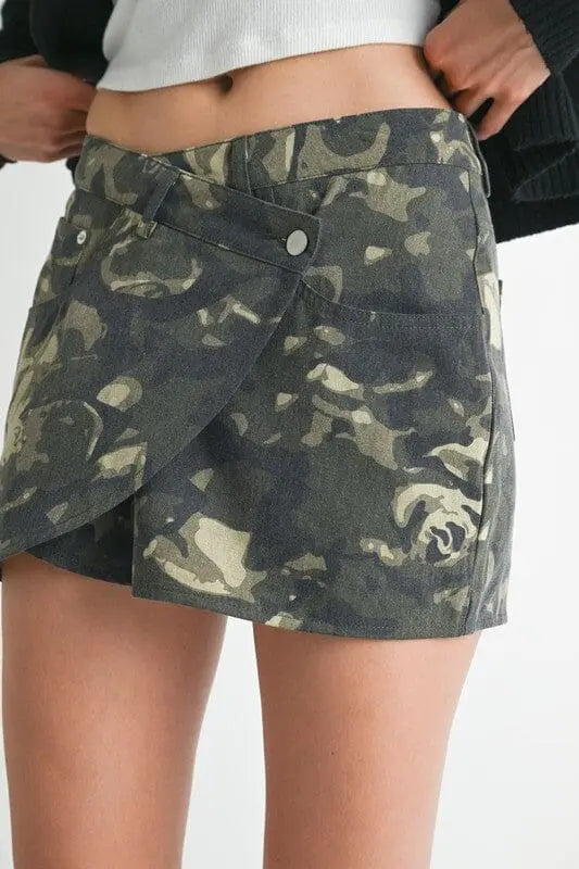 WRAPPED MINI SKIRT WITH BUTTON Emory Park
