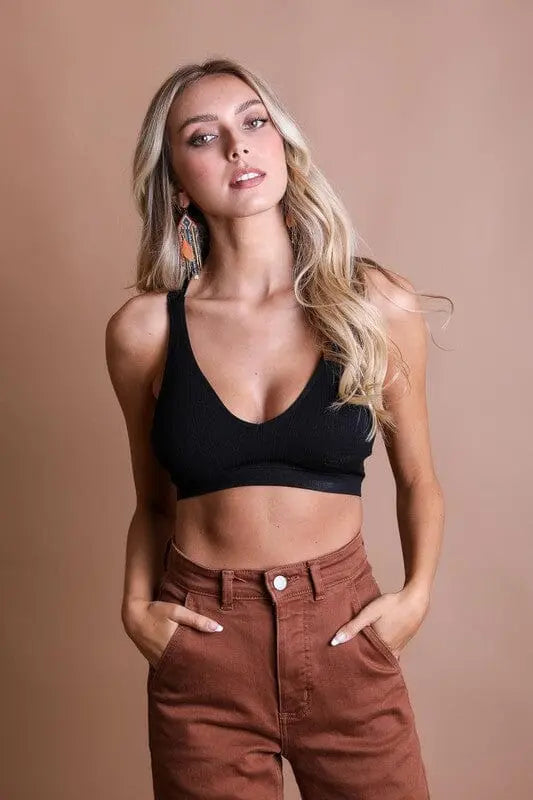 Bashful Lace Racerback Bralette bralette tank Poet Street Boutique