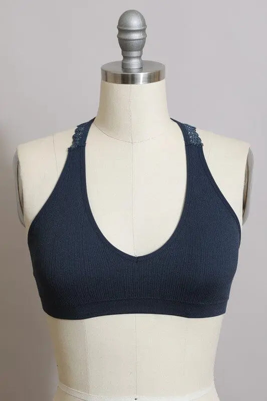 Bashful Lace Racerback Bralette bralette tank Poet Street Boutique