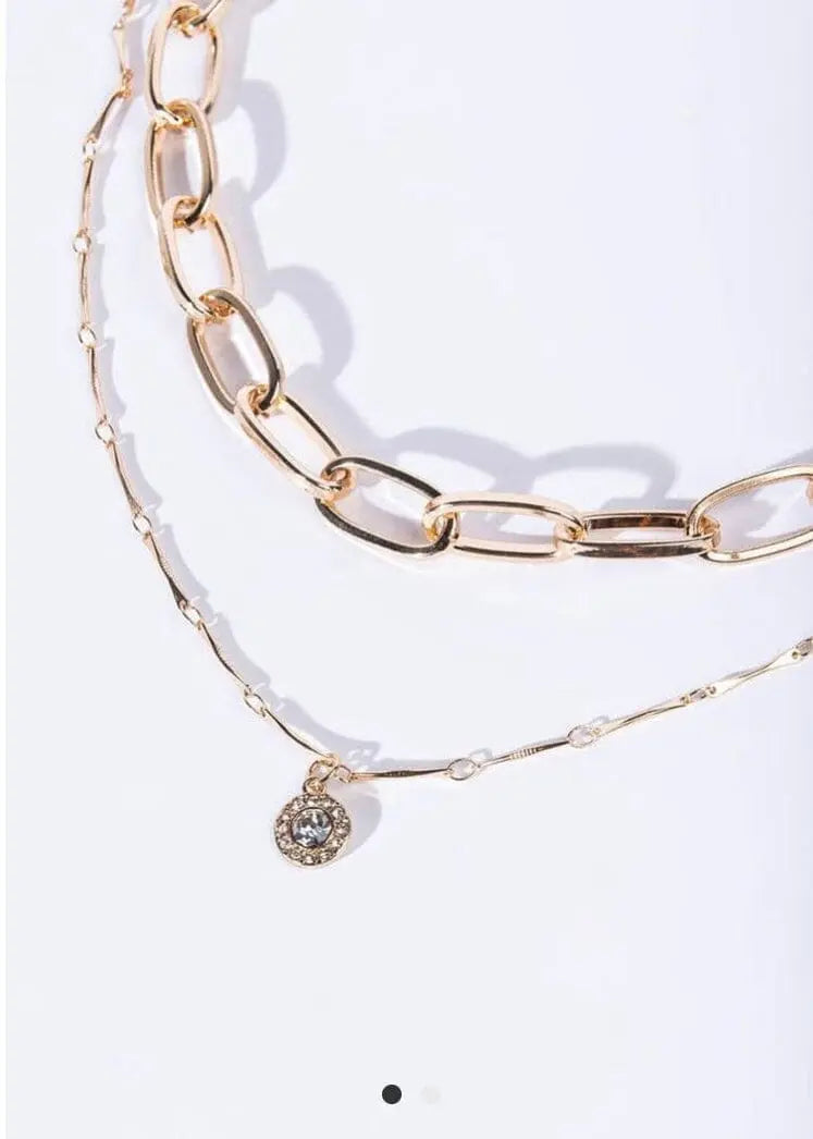 Callie Jewel Link Necklace necklace set Poet Street Boutique