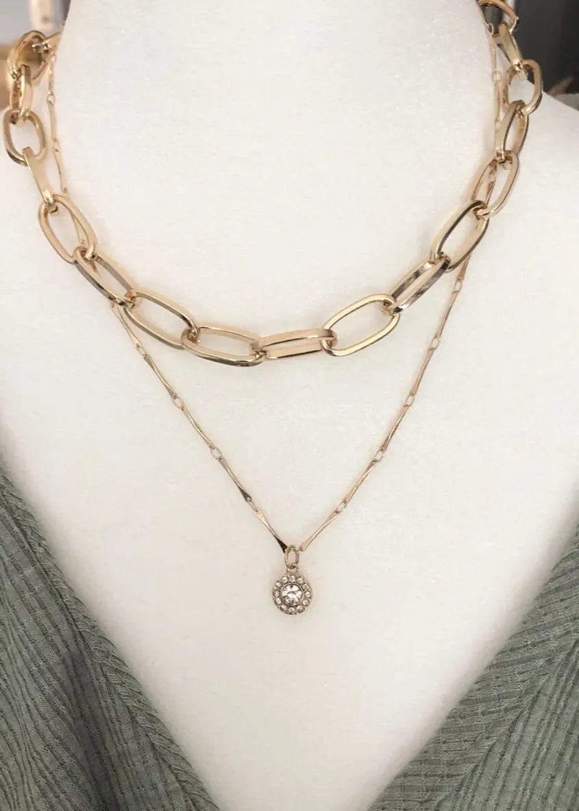 Callie Jewel Link Necklace necklace set Poet Street Boutique
