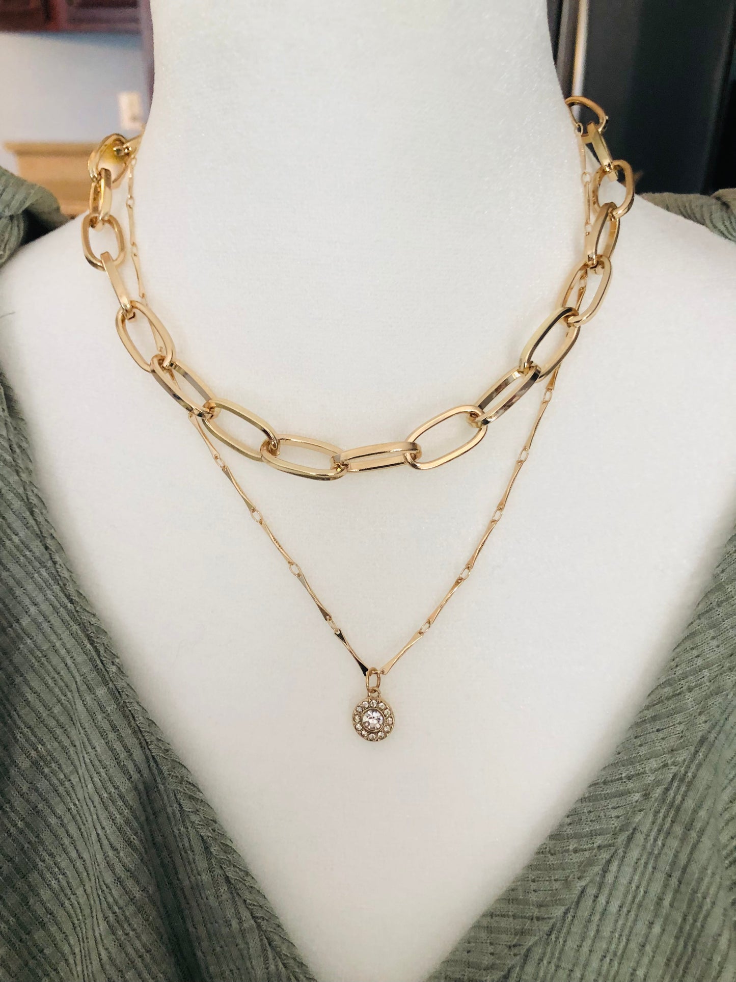 Callie Jewel Link Necklace necklace set Poet Street Boutique
