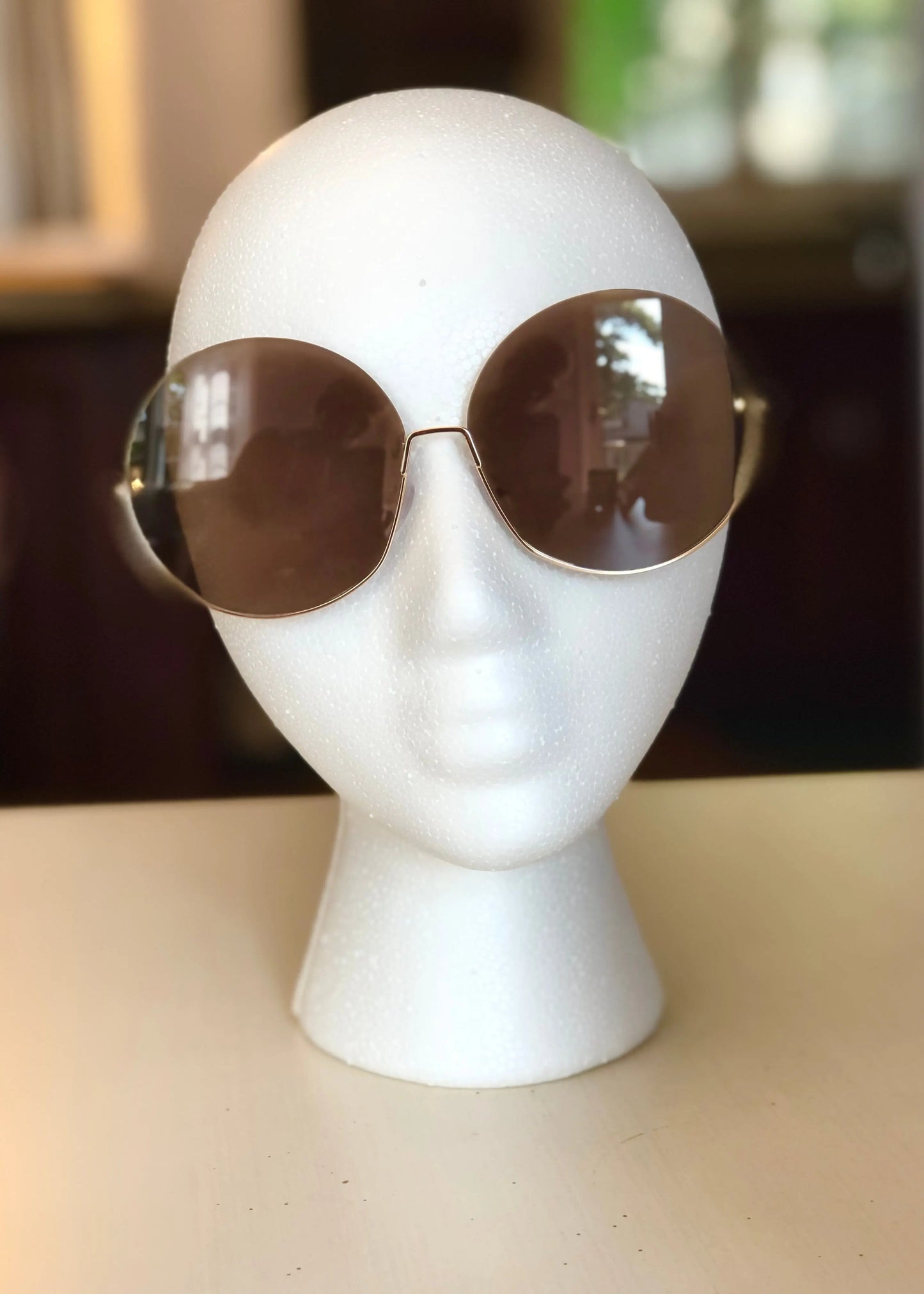 Hippie Chick Oversized Round Sunglasses sunglasses Poet Street Boutique Hippie Brown