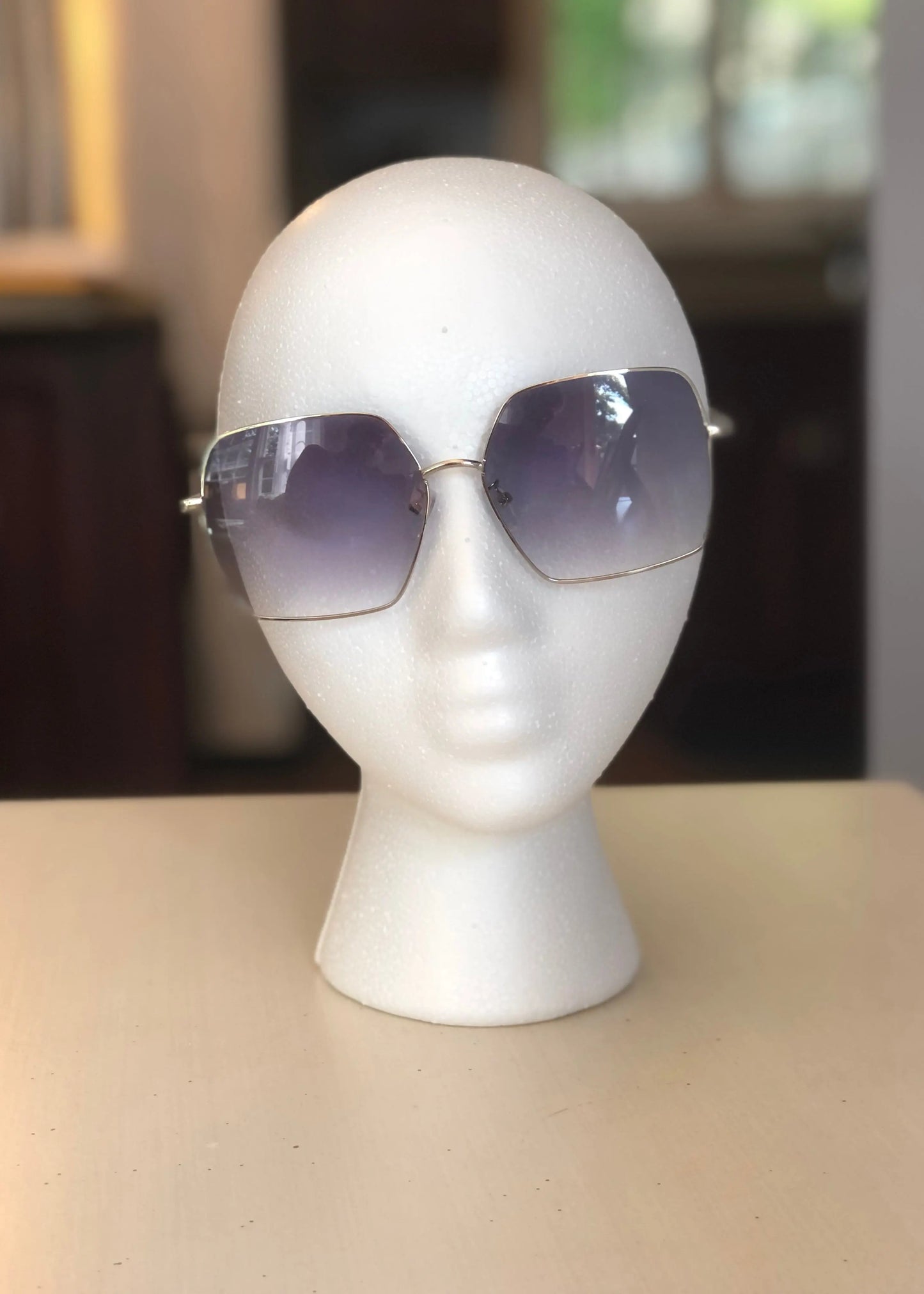 Ombre Pale Tinted Geo Sunglasses sunglasses Poet Street Boutique Sky