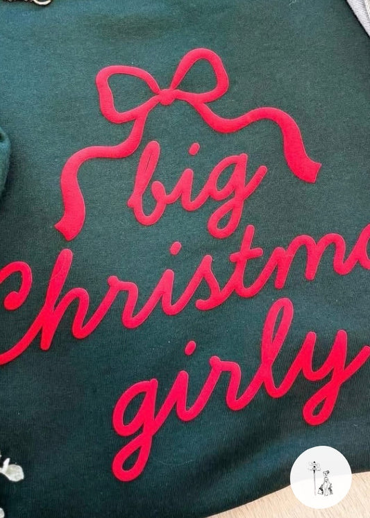 Big Christmas Girly Puff Print Sweatshirt