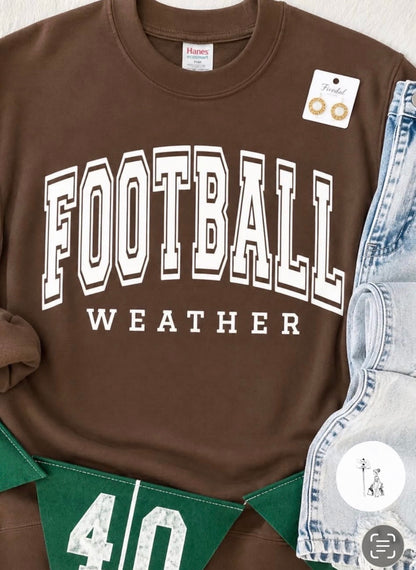 Football Weather Puff Print Sweatshirt