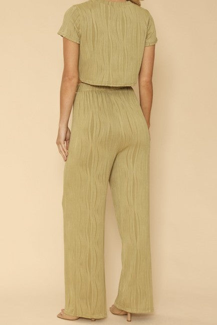 Miss Sparkling Textured Two Piece Set