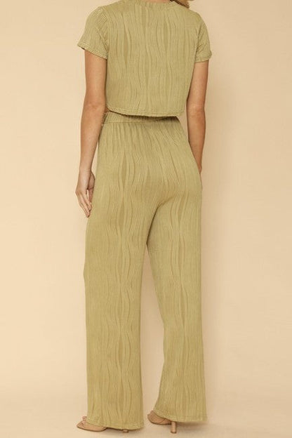Miss Sparkling Textured Two Piece Set