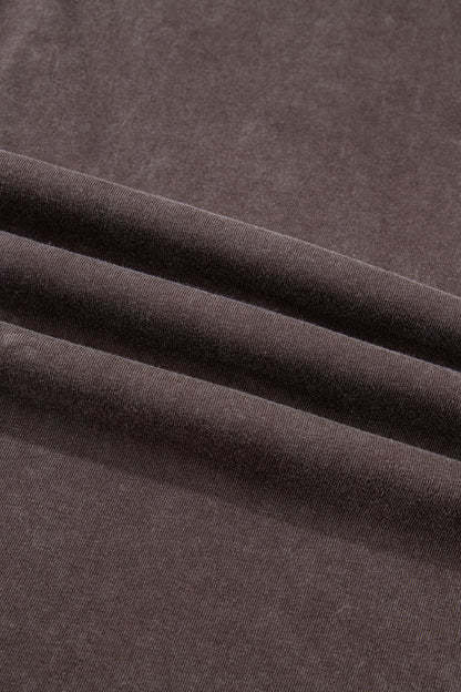 Mineral Wash Seam Detail Flared Drawstring Pants