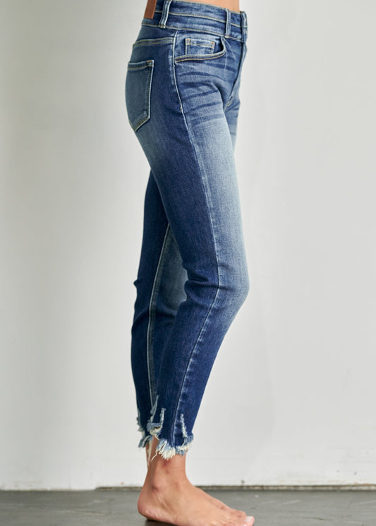 Artemis Vintage UHR Double Waist Skinny Ankle Distressed Jeans