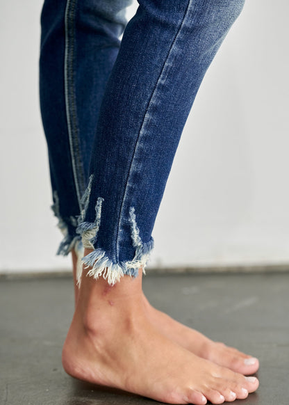 Artemis Vintage UHR Double Waist Skinny Ankle Distressed Jeans