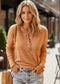 Camila Waffle Knit Henley Top Threaded Pear