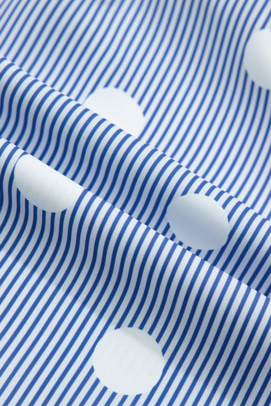 Polka Dot Shirred High Waist Shorts