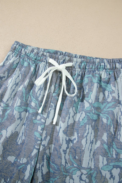 Floral Camo Sweatshirt & Drawstring Pants Set