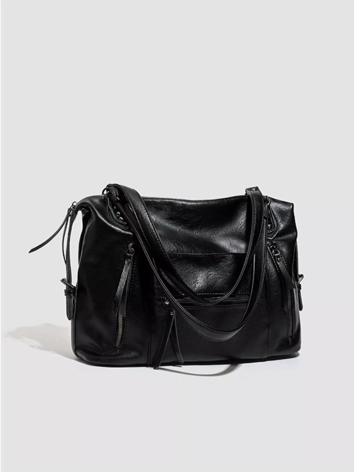 Multi-Pocket Zippered Shoulder Bag - Poet Street Boutique