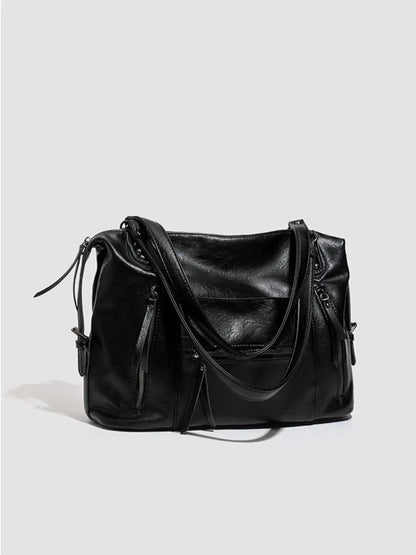 Multi-Pocket Zippered Shoulder Bag - Poet Street Boutique
