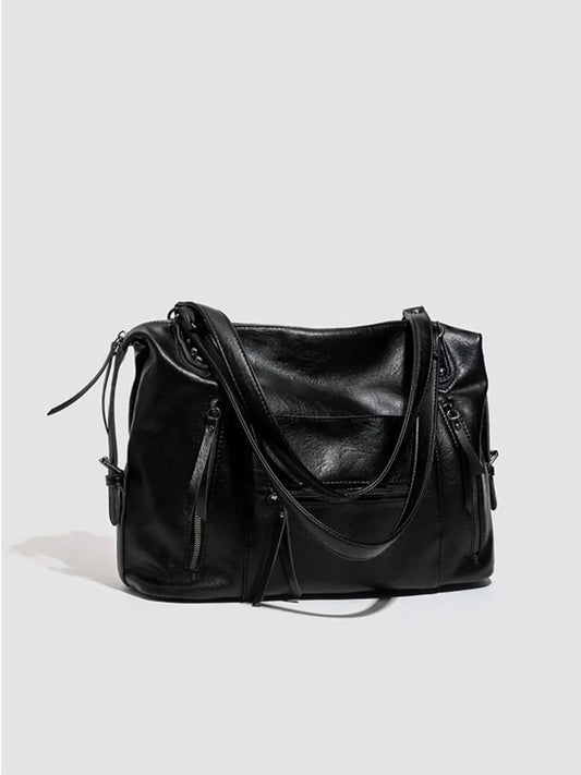 Multi-Pocket Zippered Shoulder Bag - Poet Street Boutique