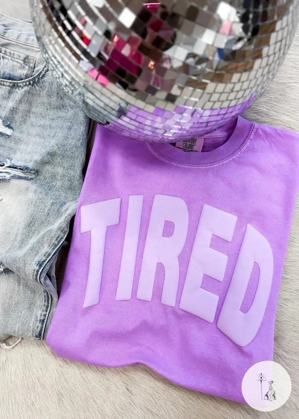 TIRED Puff Print Graphic Tee - Poet Street Boutique