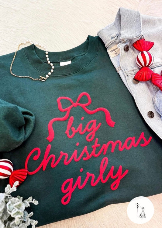 Christmas Girly  Puff Print Sweatshirt Poet Street Boutique