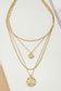 4 row delicate chain choker with heart and coin LA3accessories 