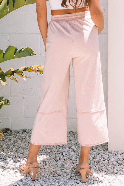 Floral Patch Mineral Wash Terry Knit Pants