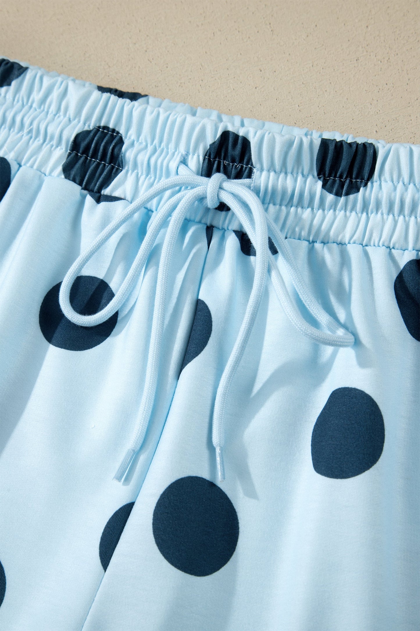 Polka Dot Tee & Drawstring Short Set