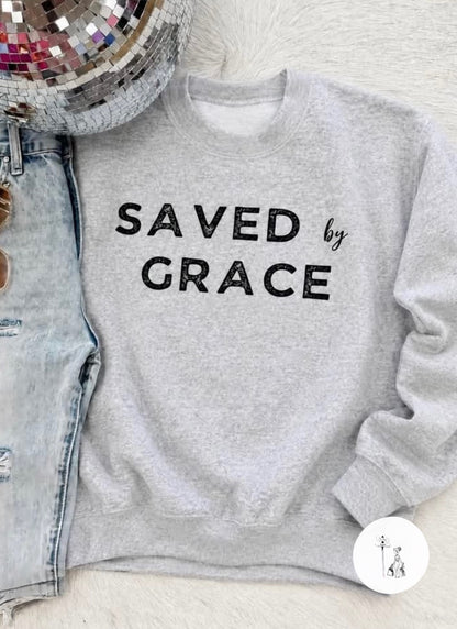 Saved By Grace Graphic Sweatshirt