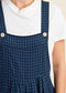 Miss Sparkling Check Print Buttoned Pocketed High Waist Overall Poet Street Boutique