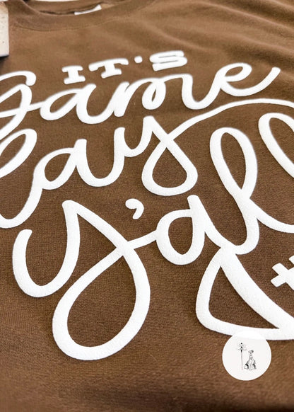 It’s Game Day Y’all Puff Print Sweatshirt Poet Street Boutique