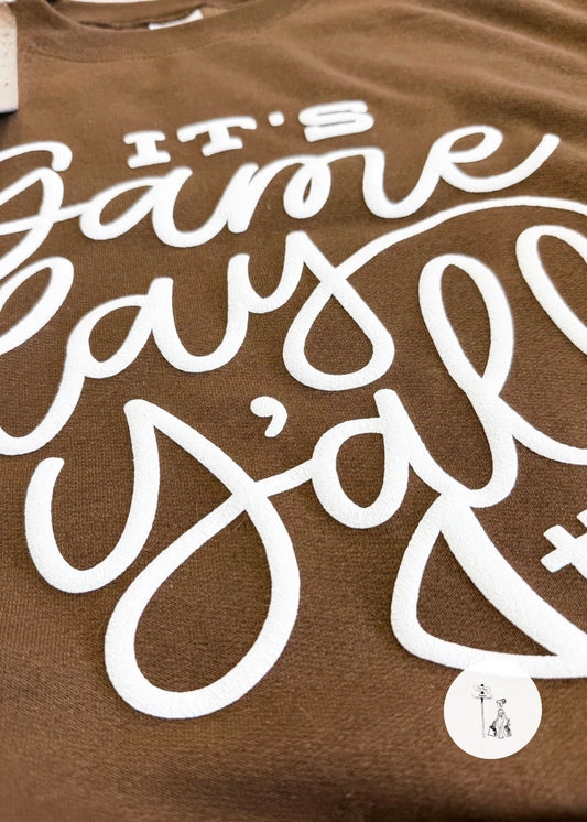 It’s Game Day Y’all Puff Print Sweatshirt Poet Street Boutique