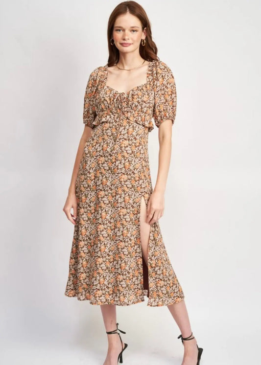 Emory Park Ruffle Floral Midi Dress