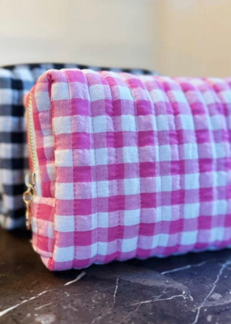 Color Parade Gingham Cosmetic Case Ellison and Young